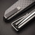 Ocaso Charter Flipper Knife M390 Drop Point Blade, Milled Titanium Handle