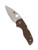 Spyderco Sprint Run Lil' Native Folding Knife CPM-15V Stonewashed Plain Blade, Brown G10 Handles