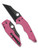 Spyderco Sprint Run YoJumbo Folding Knife CPM-S30V Black DLC Plan Blade, Pink G10 Handles