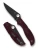 Spyderco Stretch 2 CL Lightweight Sprint Run Folding Knife, CTS-PD#1 Black Blade, Burgundy FRN Handles