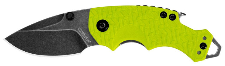 Kershaw 8700Lime Shuffle Lime Green, Blackwash Blade Folding Knife