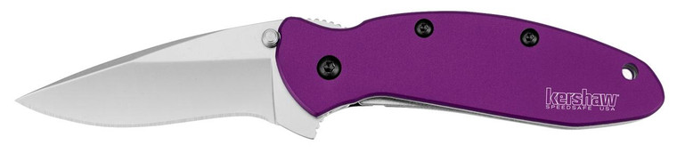 Kershaw 1620PUR Scallion Assisted Flipper Knife, Purple Aluminum Handles