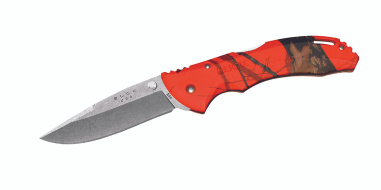 Buck Knives Buck 286 Bantam BHW Folding Knife, Mossy Oak Blaze Orange Camo Handle - 0286CMS9