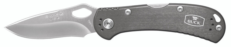 Buck Knives Buck 722 SpitFire Folding Knife, Gray Aluminum Handles - 0722GYS1