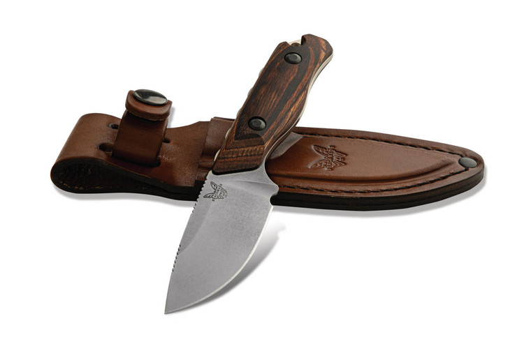 Benchmade 15017 Hidden Canyon Hunter Fixed Blade Knife, S30V Steel, Stabilized Wood Handles