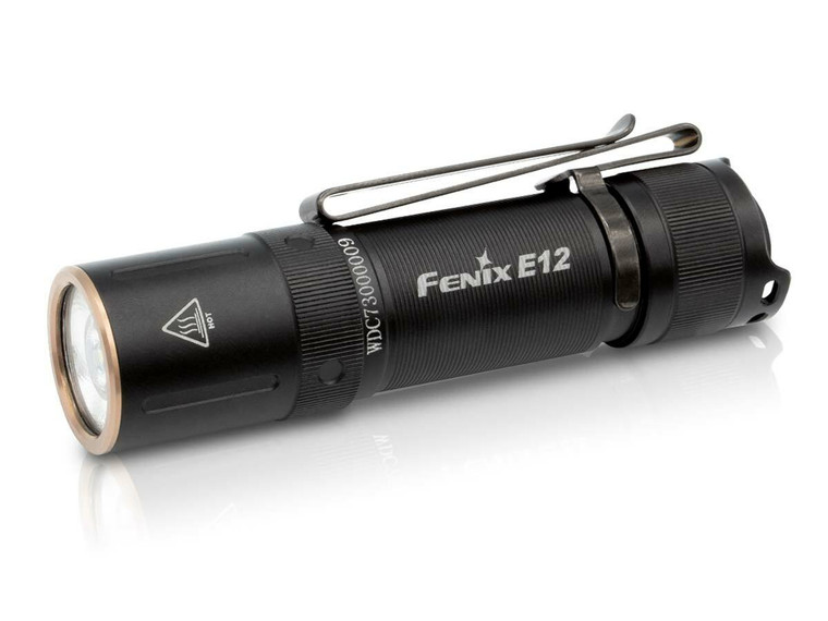 Fenix E12 V.20 Ultra Compact LED Flashlight, Black, 160 Lumens