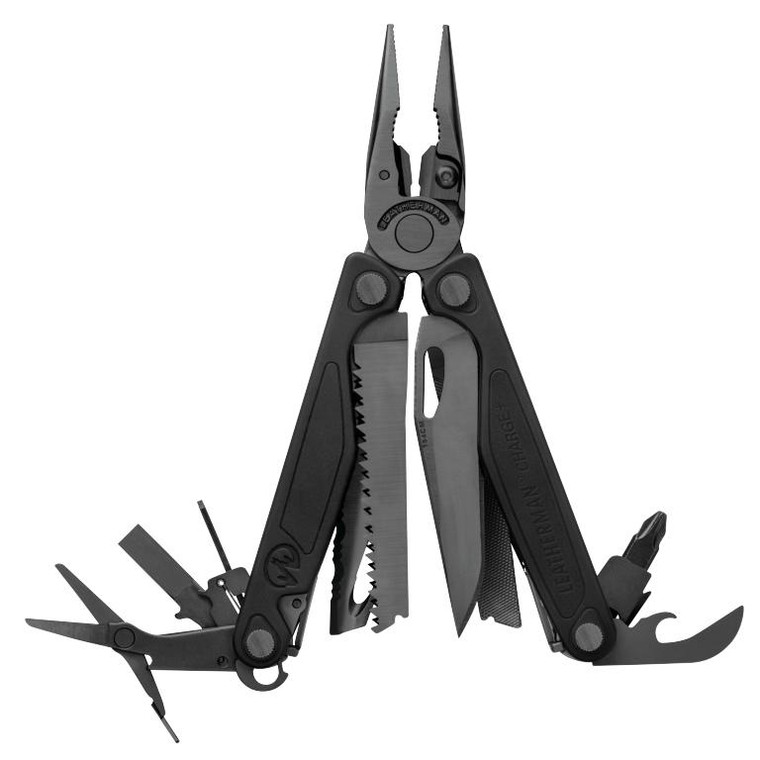Leatherman Charge Plus Multi-Tool, 19 Tools, Black, Black Molle Sheath, Multi-Tool - 832599