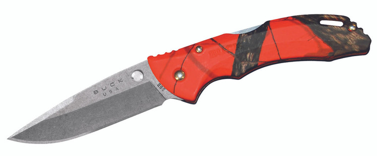 Buck Knives Buck 285 Bantam BLW Folding Knife, Mossy Oak Blaze Orange Camo - 0285CMS9