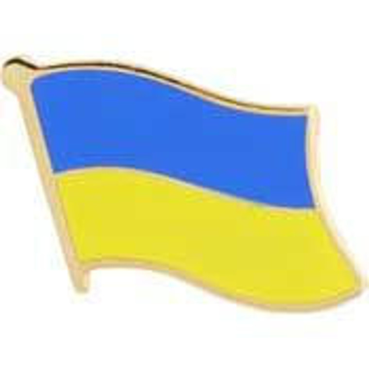 Eagle Emblems Eagle Emblem Pin - Ukraine Flag Wavy - P09611 