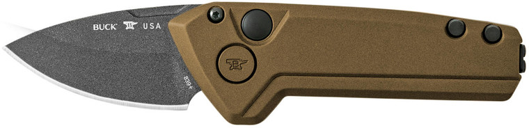 Buck Knives Buck 839 Mini Deploy Automatic Knife, Burnt Bronzed Aluminum Handles - 0839BRS1