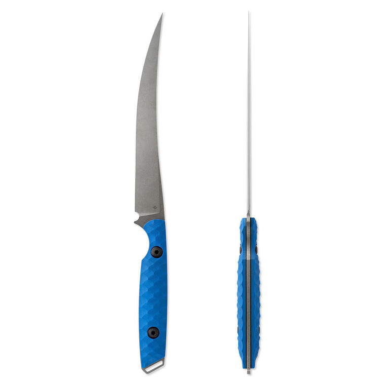 Toor Knives Avalon Fixed Blade Filet Knife CPM-154 Blade, Leviathan Blue G10 Handles