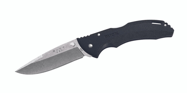 Buck Knives Buck 286 Bantam Large Folding Knife, Black GRN Handles - 0286BKS