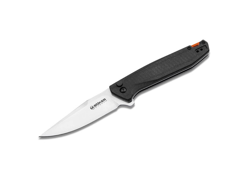  Boker Magnum Border Forest Folding Knife, 440A Drop Point, Black Micarta Handle - 01SC719 