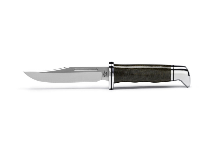 Buck Knives Buck 117 Brahma Pro Fixed Blade Knife S35VN Blip Point Blade, Green Canvas Micarta Handle - 0117GRS 