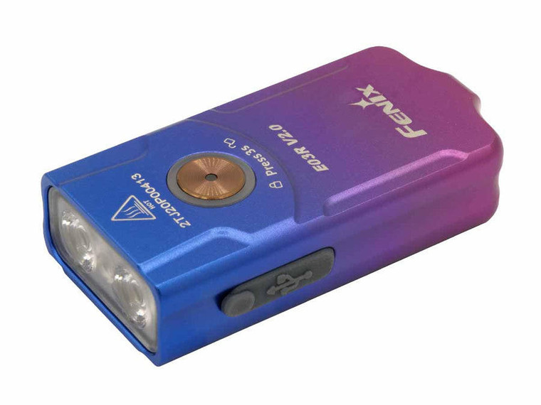  Fenix E03R V2.0 Keychain Flashlight - Holiday Edition Nebula 