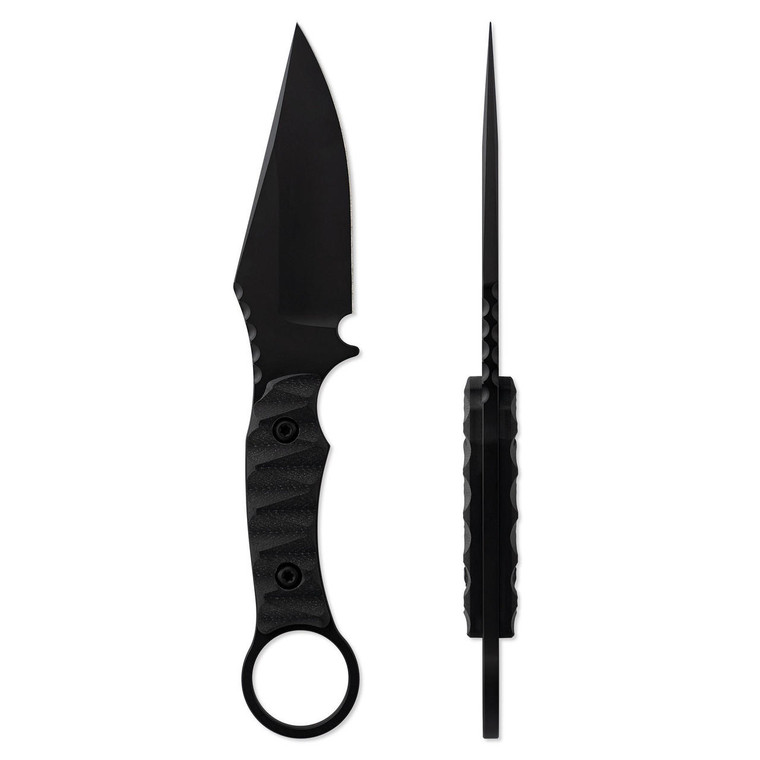  Toor Knives Vandal Fixed Blade Shadow Black CPM-3V Blade, Black G10 Handle 