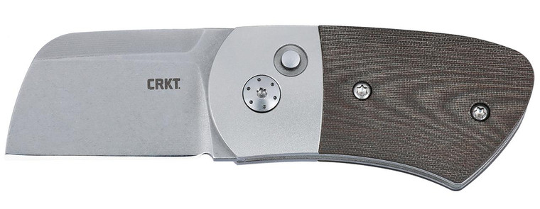  CRKT A1005 Minnow Automatic Knife CPM-Magnacut Sheepsfoot Blade, Micarta Handle 