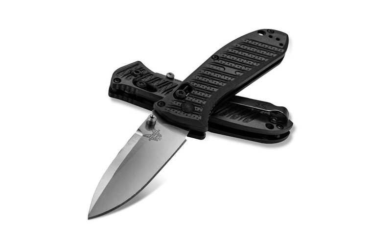 Benchmade 575-1 Mini Presidio II Folding Knife S30V Blade, Milled Black CF-Elite Handles
