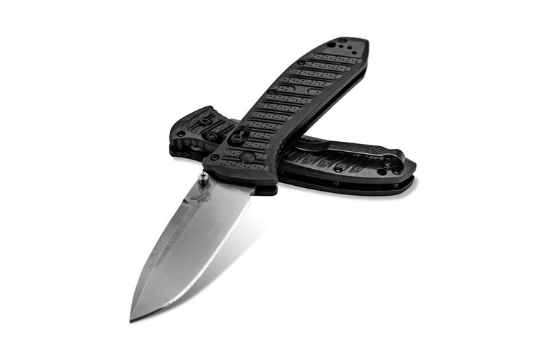 Benchmade 570-1 Presidio II Folding Knife S30V Blade, Milled Black CF-Elite Handles