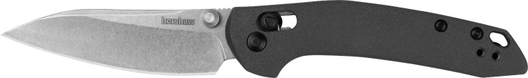 Kershaw Duster DuraLock Folding Knife, 8Cr13Mov Sheepsfoot Blade, Charcoal Gray GFN Handles