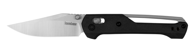 Kershaw Airspace Folding Knife 14C28N Clip Point Blade, Black Polymer Handles