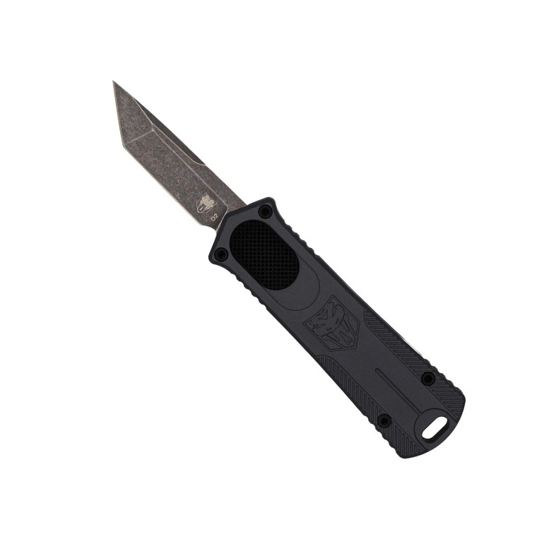 CobraTec 952 Gen II California OTF Auto, D2 Tanto Blade, Black 6061-T6 Aluminum Handles