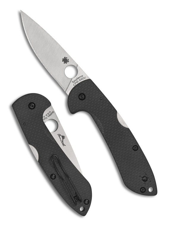 Spyderco Sprint Run Siren Folding Knife CPM-S90V Blade, Peel-Ply Carbon Fiber Handles