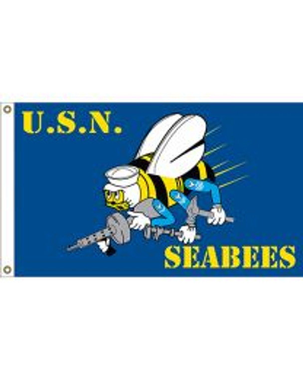 EE Flag - USN, Seabees 3x5' - F1325