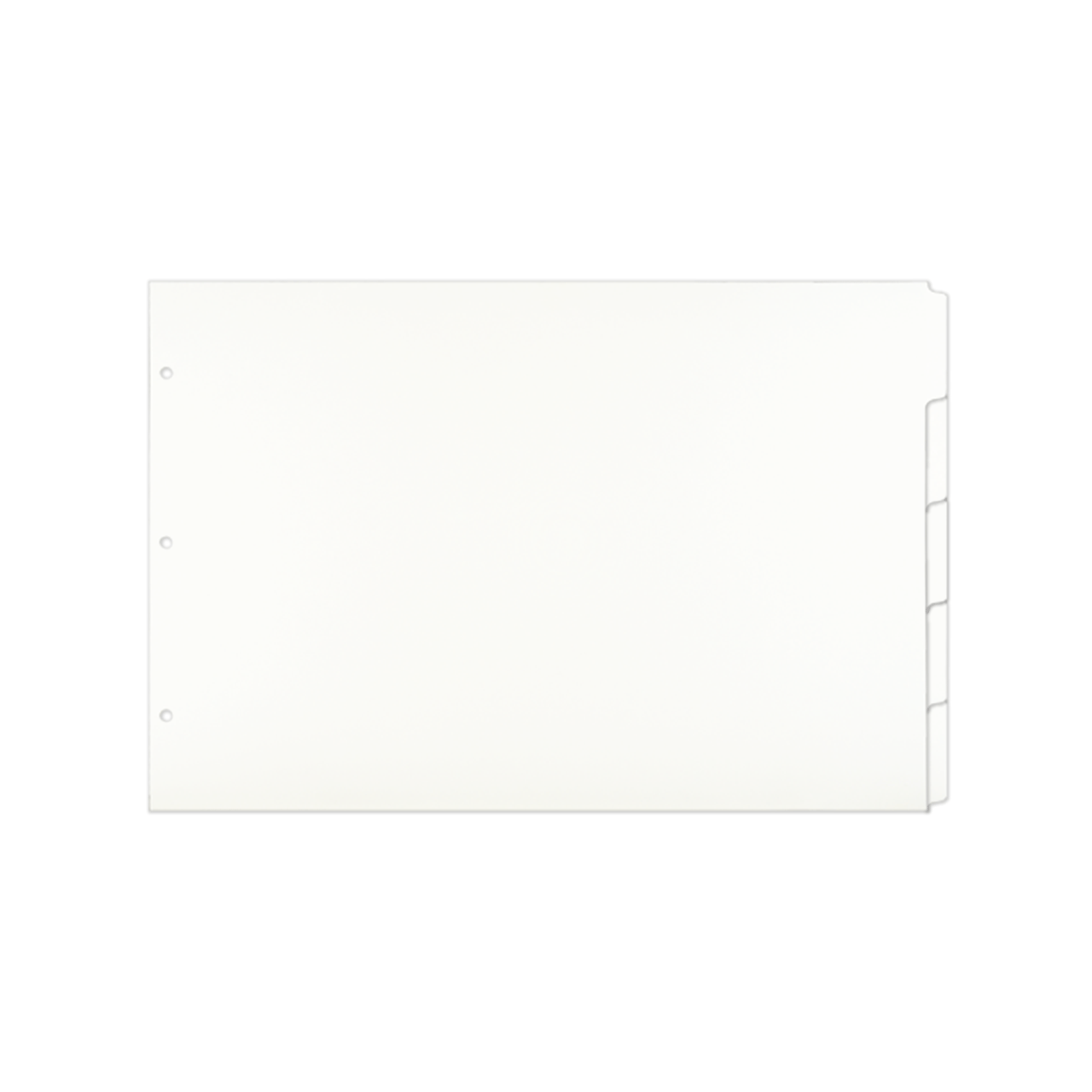 13x19 White 5 Tab Index Dividers (25 per Package)