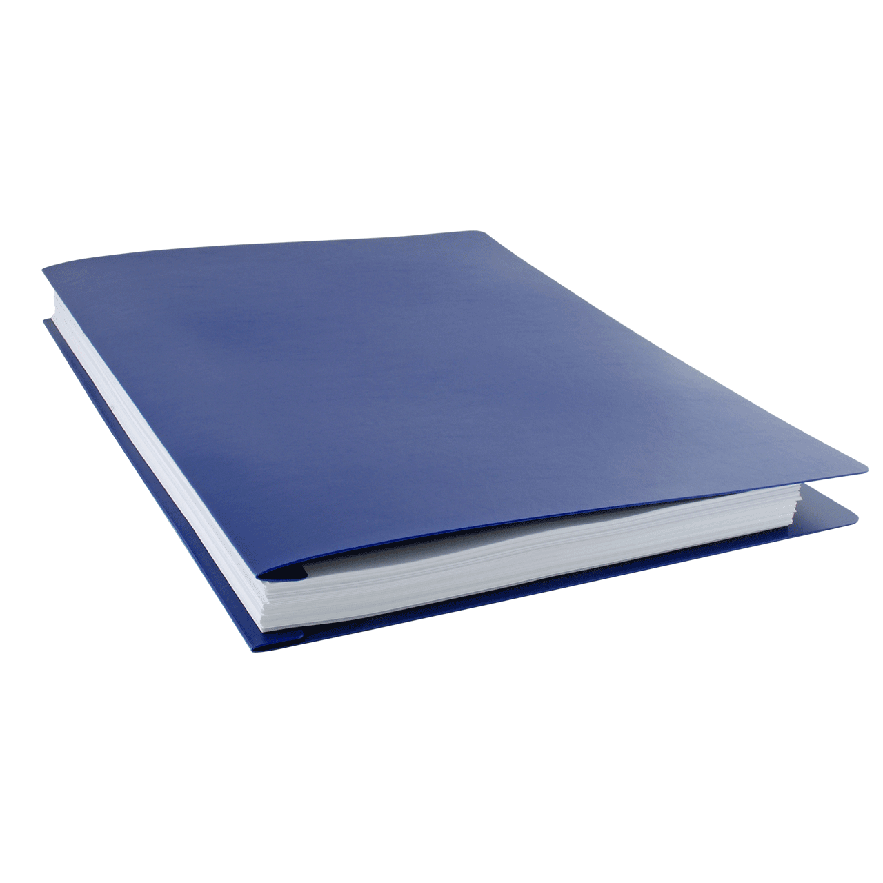 17x11 Report Cover Poly folder with prongs blue RP