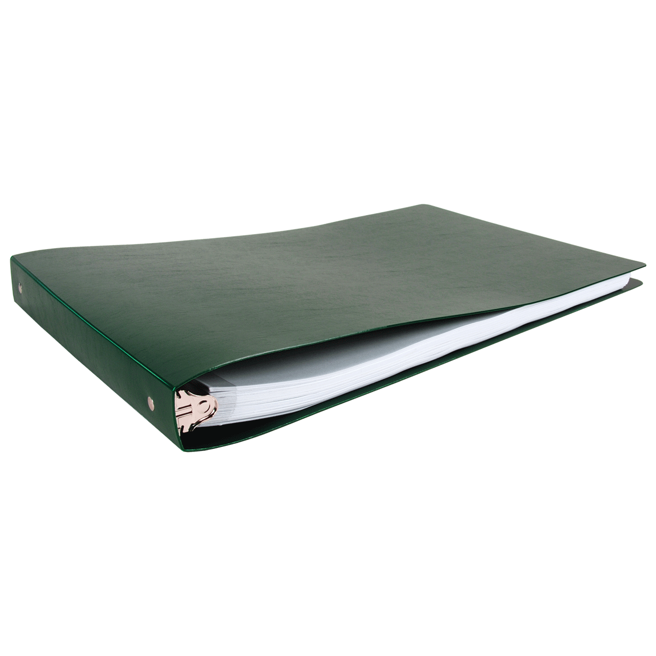 11x17 Binder Poly Panel Featuring a 1" Round Ring Green
