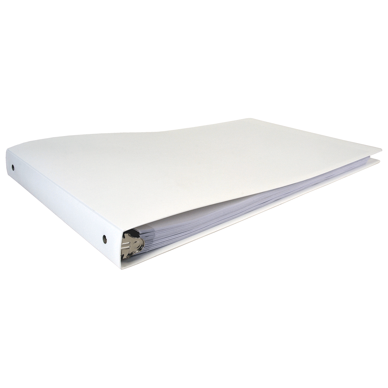 11x17 Binder Poly Panel Featuring a 1" Round Ring White