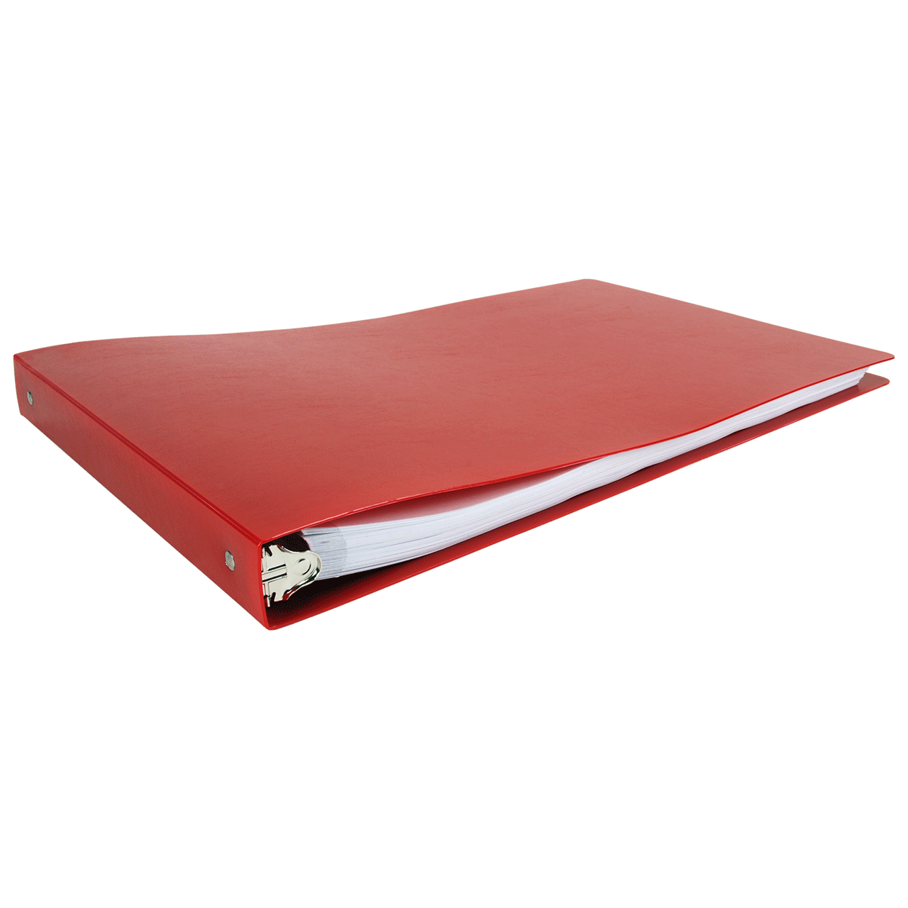 11x17 Binder Poly Panel Featuring a 1 Round Ring Red