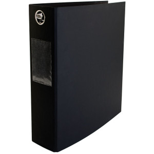 A4 Binder Turned Edge Panel Featuring a 2" Angle-D 4-Ring Black