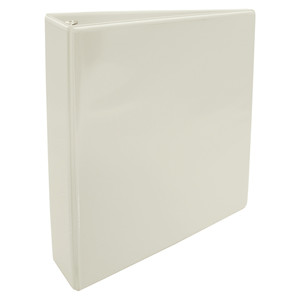 11x8.5 Binder Vinyl Panel with pockets Featuring a 1.5" Round Ring White