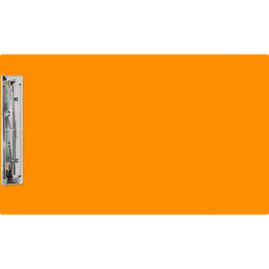 11x17 Clipboard Acrylic Panel Featuring an 8" Hinge Clip Orange