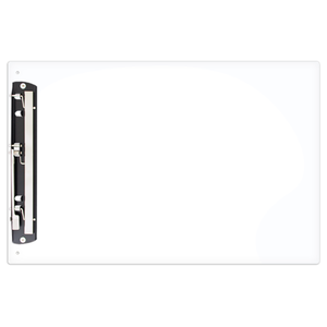 13x19 Clipboard Acrylic Panel Featuring an 11" Hinge Clip White