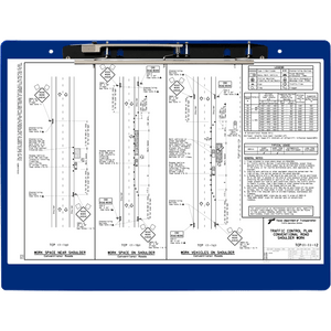 19x13 Clipboard Acrylic Panel Featuring an 11" Hinge Clip Blue