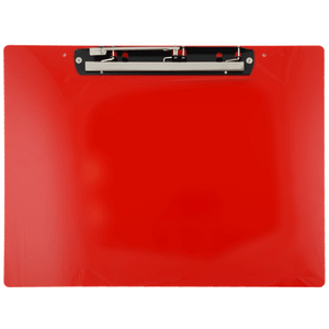 17x11 Clipboard Acrylic Panel Featuring an 11" Hinge Clip Red