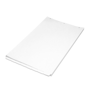 Single Set 11x17 White 8 Tab Index Divider Standard Length With Holes