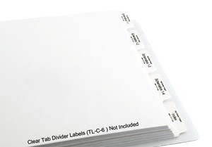 11x17 Index Tab Divider, 5 Tab, 10 Sets With Holes