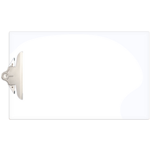 11x17 Clipboard Acrylic Panel Featuring a Jumbo Board Clip White