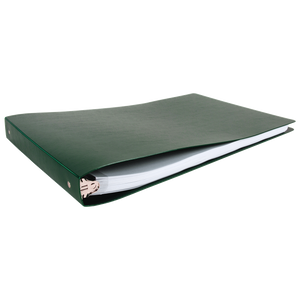 11x17 Binder Poly Panel Featuring a 1" Round Ring Green