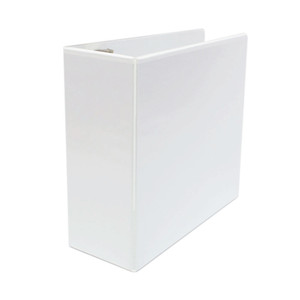 11x8.5 Binder Vinyl Panel with pockets Featuring a 4" Angle-D Ring White