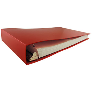 11x17 Binder Poly Panel Featuring a 2" Angle-D Ring Red