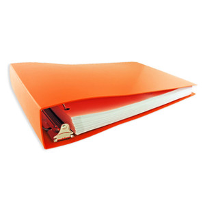 11x17 Binder Poly Panel Featuring a 2" Angle-D Ring Orange