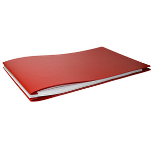 Single 11x17 Report Cover Pressboard Binder Poly Panels Includes Fold-over Metal Fasteners Red