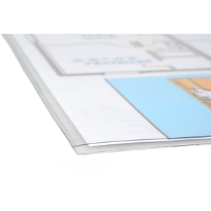 11x17 Sheet Holder side loading with Adhesive Back 10 Sleeves Heavy Gauge Non-Archival Clear