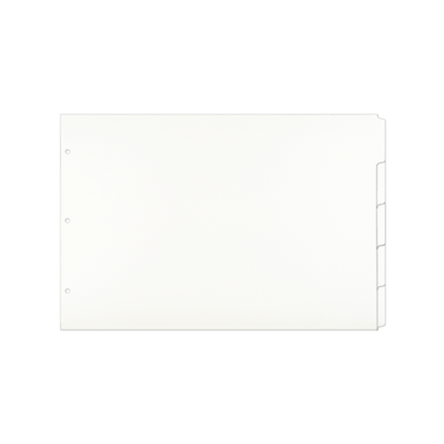 13x19 White 5 Tab Index Dividers (25 per Package)