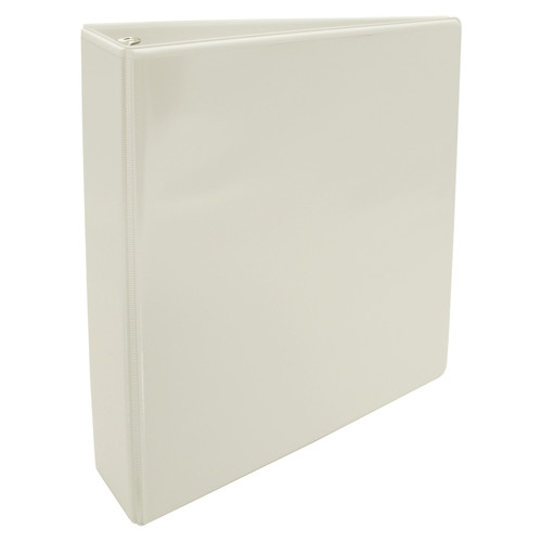 11x8.5 Binder Vinyl Panel with pockets Featuring a 1.5" Round Ring White